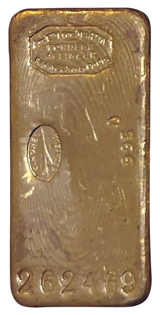 null Gold ingot. 995grs. With its certificate n°262469.

For security reasons, gold...