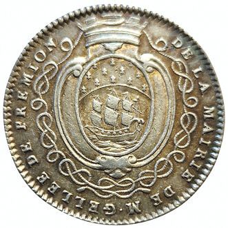 null Aldermen and Mayors. Nantes. Jean Baptiste Gellée de Premion. Mayor. 1754. Silver...
