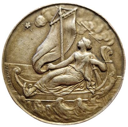 null Silver token. Committee of the Maritime Insurers of Bordeaux. 1849. Carde 1251...