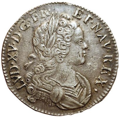 null Louis XV. Ecu de France-Navarre. 1719 Aix. 24,42grs. Gad.318 (R2). Grosse paille...