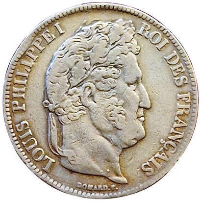 null Louis-Philippe. 5 Francs 1839 D. Lyon. Arche. Gad.678. TB