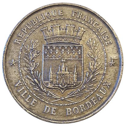 null Pewter medal : Assembly in Bordeaux 1871. Card 111. 66mm. Rare! TTB+.