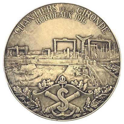 null Silver medal : Bordeaux, Chantiers de la Gironde 1916. Submersible Amazone....