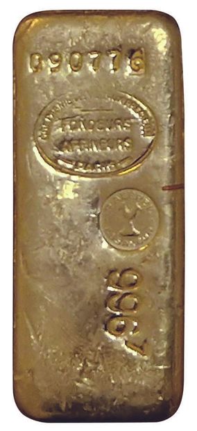 Gold ingot. 996,7grs. With its certificate...