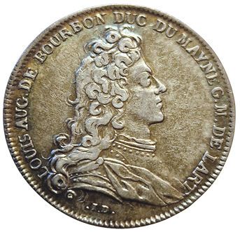 null Artillery. Louis Auguste de Bourbon. School of Artillery. 1727. Silver token....