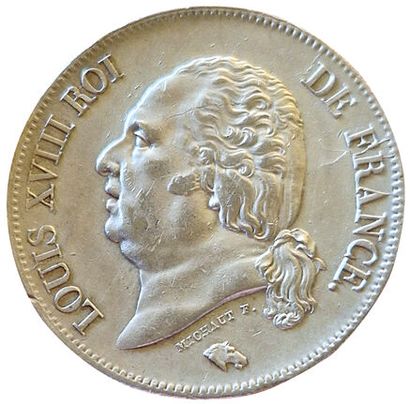 null Louis XVIII. 5 Francs 1823 K. Bordeaux. Gad.614. TTB+