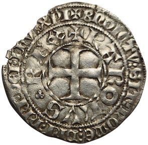 null Charles V. 1364-1380. Gros Tournois. 2,40grs. Dy.362A. Léger manque de métal...