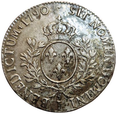 null Louis XVI. Ecu with olive branches. 1790 I. Limoges. 29,03grs. Gad.356. TTB...