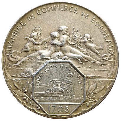 null Silver token. Chamber of Commerce of Bordeaux. 1906. Mat. Not reported. Carde...