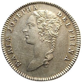 null Marie-Josèphe de Saxe. Dauphine. House of Madame la Dauphine 1749. Silver token....