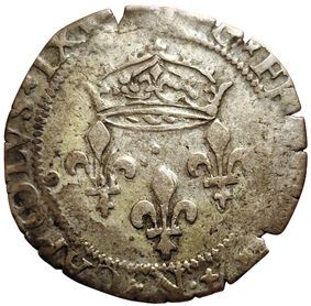 null Charles IX. Double Sol Parisis. 1572 N. Montpellier. 2.80grs. Gad.417 ( R )....