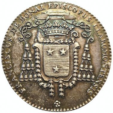 null Nobility. Auvergne. François de Bonal, Bishop of Clermont. 1776. Silver token....