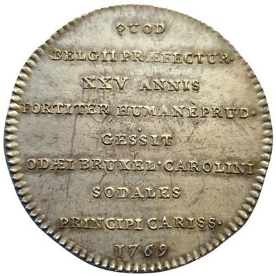 null Southern Netherlands. Charles Alexander of Lorraine. 1769. Silver token. F.A...