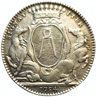 null Aldermen and Mayors. Nantes. Jean Baptiste Gellée de Premion. Mayor. 1754. Silver...