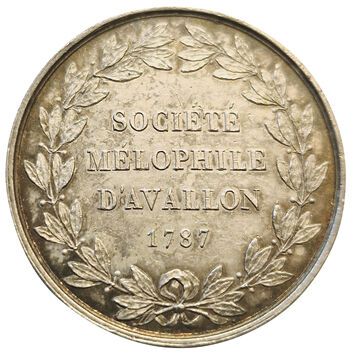 null Bourgogne. Société Mélophile d'Avallon. N.D. Jeton argent. F.A 10159. SUP