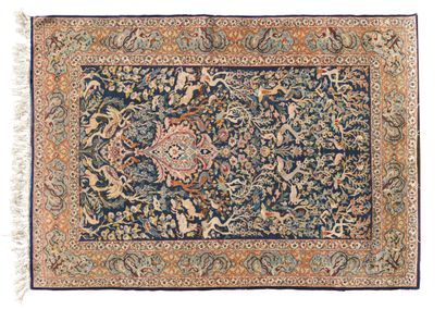 null TABRIZ, NORTH OF PERSIA 
Navy blue background, enriched with floral designs...