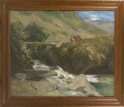 null Gustave-Henri COLIN (1828-1910)
Le pont
Huile sur toile, signée en bas à gauche.
81...