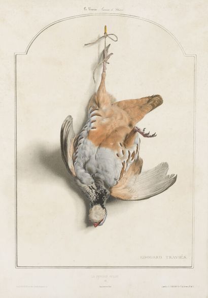 null D'après Edouard TRAVIES (1809-1869)*
Trois lithographies couleurs de la série...