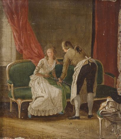FRENCH SCHOOL, late 18th century
The Clyster
Oil...