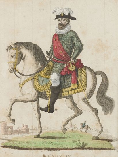 GRAVURE XVIIIe SIÈCLE*
Henri IV à cheval
Rehaut...