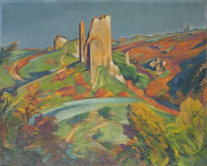 null Alfred SMITH (1854-1936)
Crozant the ruins
Oil on canvas, located and signed...