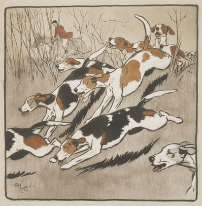 null After Cecil ALDIN (1870-1935)*
The hallali and The pack
Two color lithographs...