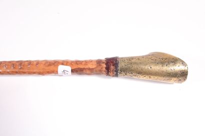 null Cane headache, the shaft in hawthorn, the pommel in bronze in the shape of hoof....