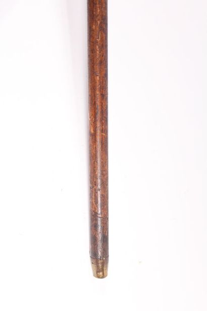 null Cane with weapon system, the shaft in rush of Malacca, the pommel in horn of...