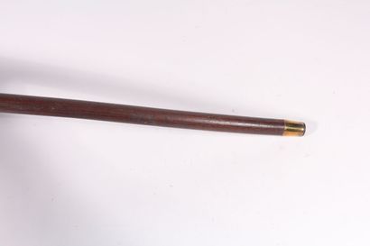 null Cane with picnic system, wooden shaft unscrewing in three places to reveal a...