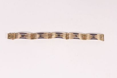 Elephant hair and gold-plated bracelet, ratchet...