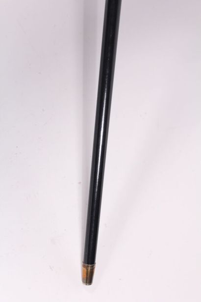 null Cane with system, the shaft in black wood, the handle retracting a whistle....