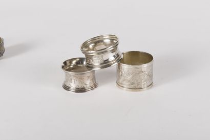 Two napkin rings in Minerva silver 950 thousandths:...