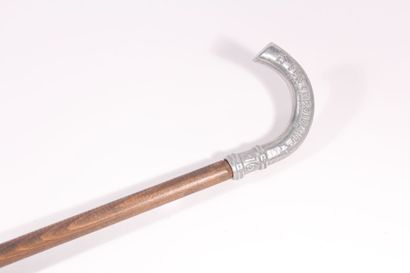 null American election cane, wooden shaft, pewter handle "Gerald R Ford for president"....