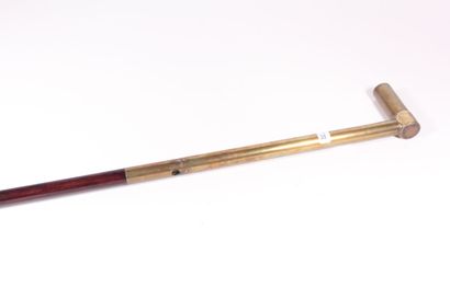 null Cane with system, wooden shaft finished by a telescope marked J. Beck 1918....