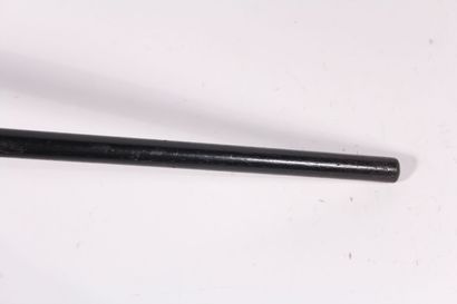 null Cane, the shaft in black wood, the pommel way ivory perforated and decorated...