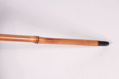 null Cane, the shaft in bamboo, the handle square resin way agate. Length 87,5 c...