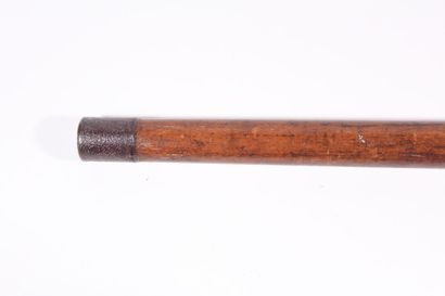 null Cane of smoker, the shaft in rush of Malacca, knob in unscrewable copper containing...