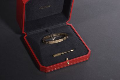 null Cartier, love bracelet in yellow gold 750 thousandths, 30.8 g, numbered PZL047,...