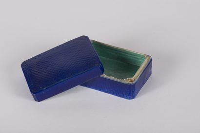 null Eggplant enameled porcelain covered box (small chips on the inside edge of the...