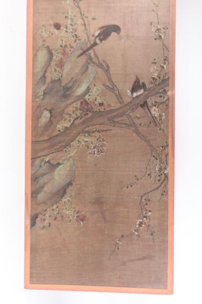 null Peinture à l'encre et couleurs sur soie
Chine, début du XXe siècle
Représentant...