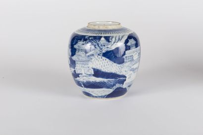 null Pot à gingembre en porcelaine bleu blanc
Chine, fin du XIXe siècle
A décor de...