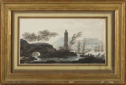 null Alexandre NOËL (Brie-Comte-Robert 1752-Paris 1834)
Une paire de marines
Aquarelle...