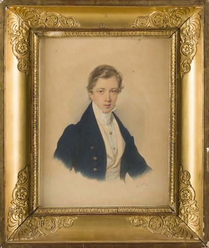 null Josef KRIEHUBER (Vienne, 1800-1876)
Portrait d'un jeune aristocrate âgé de seize...