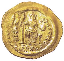 null Byzance. Justin II. Solidus. R/ VICTORIA AVGGGE. Constantinople. Double frappe....