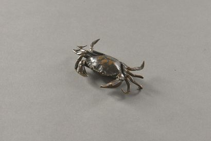 null Migneaux, crabe en bronze à patine médaille, signé, fin XIX ème - début XX ème...