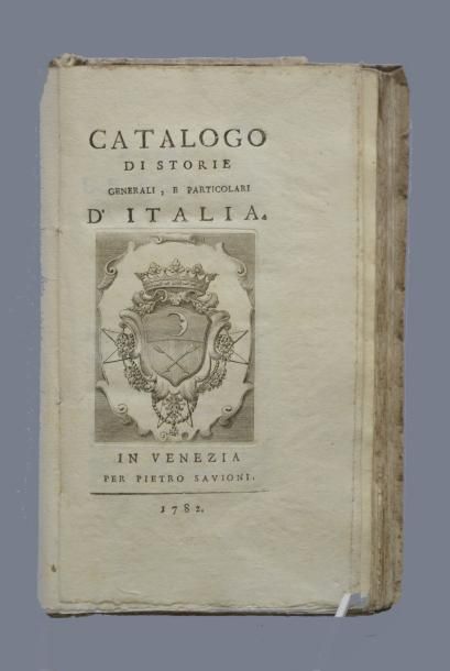 null MORELLI (Jacopo)

Catalogo di storie generali e particolari d'Italia. Venezia,...