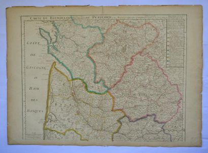 null DELISLE (Guillaume). Carte du Bourdelois, du Périgord et des provinces voisines....
