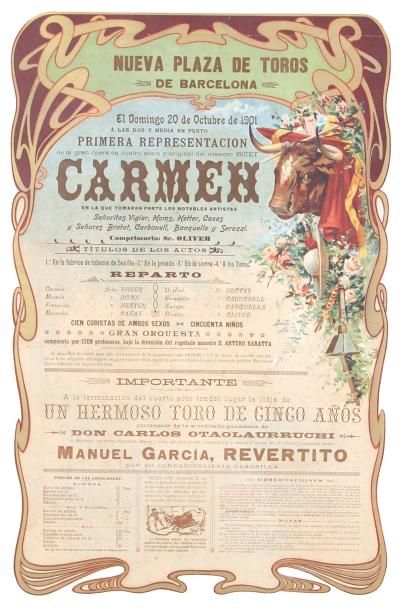 null AFFICHE BARCELONE 1901

Carmen, opéra suivi de la lidia du toro de la Ganaderia...