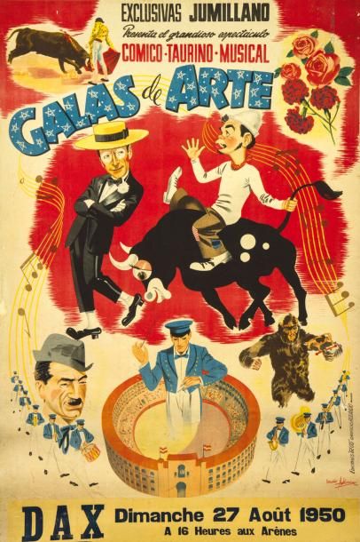 null 1 GRAND AFFICHE SPECTACULAIRE

COMICO-TAURIN 

Dax 1950