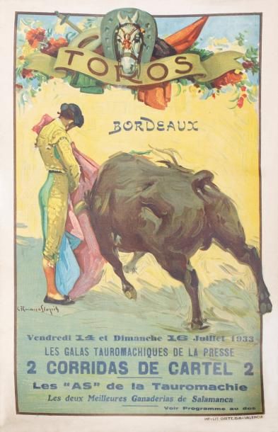 null UN LOT : 

Affiche avant la lettre et la même "Bordeaux, 14 et 16 juillet 1933"...